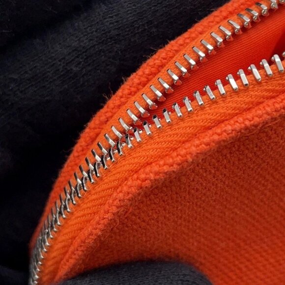 HERMES Bolide Pouch Size Mini Canvas Orange - Picture 5 of 8